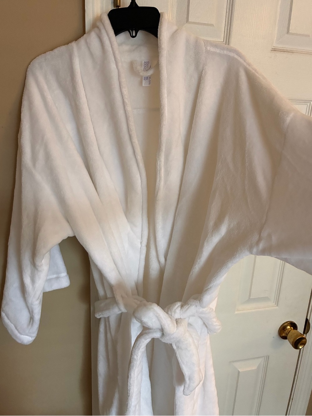 Plush White Bathrobe with Belt